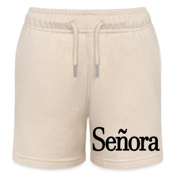 Señora Engagement Bride To Be Wedding Party - Kids Organic Sweat Shorts by Stanley/Stella - soft Ecru - Front