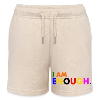 I am enough - Kids Organic Sweat Shorts by Stanley/Stella - soft Ecru - Front