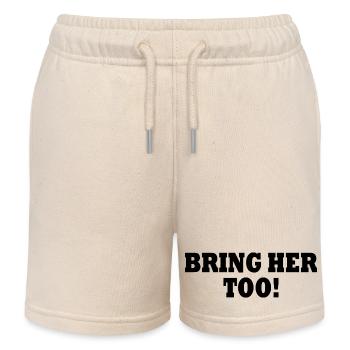 Bring her too - Kids Organic Sweat Shorts by Stanley/Stella - soft Ecru - Front