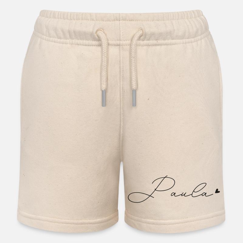 Prénom Paula - Short de jogging enfant bio Stanley/Stella - écru doux