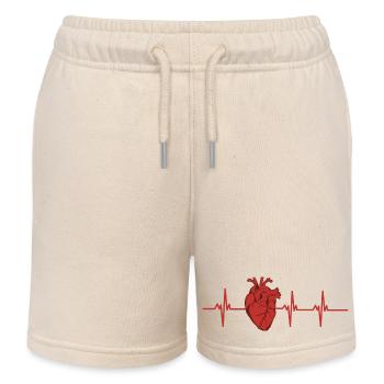 Herzschlag - Kinder Organic Joggingshorts Mini Bolter von Stanley/Stella - Natur - Vorne