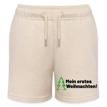 Mein erstes Weihnachten - Kinder Organic Joggingshorts Mini Bolter von Stanley/Stella - Natur - Vorne