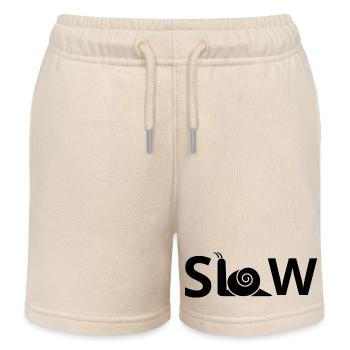 Langsame Schnecke - Kinder Organic Joggingshorts Mini Bolter von Stanley/Stella - Natur - Vorne