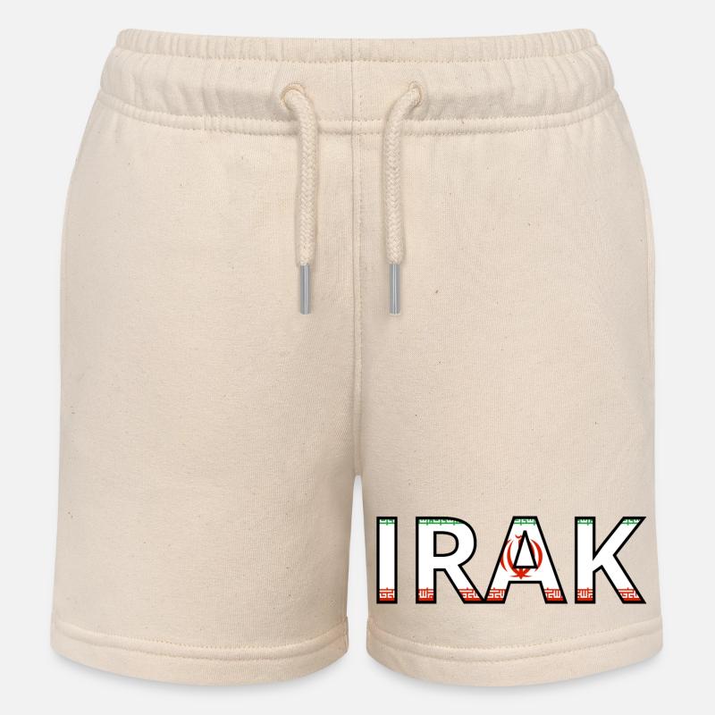 Drapeau Irak - Short de jogging enfant bio Stanley/Stella - écru doux