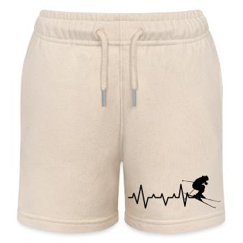 Ski Ski Motif pour Skieur Skieur - Short de jogging enfant bio Stanley/Stella - écru doux - Devant