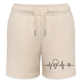 Herzschlag-Eis - Kinder Organic Joggingshorts Mini Bolter von Stanley/Stella - Natur - Vorne