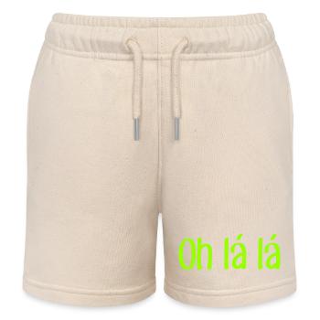 Oh lá lá - Dicton cool - Citation cool - Short de jogging enfant bio Stanley/Stella - écru doux - Devant
