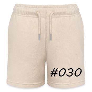 #030 - Hashtag 030 - Vorwahl - Berlin - Hauptstadt - Kinder Organic Joggingshorts Mini Bolter von Stanley/Stella - Natur - Vorne