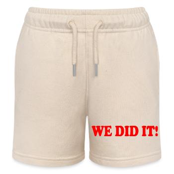 We did it - Short de jogging enfant bio Stanley/Stella - écru doux - Devant