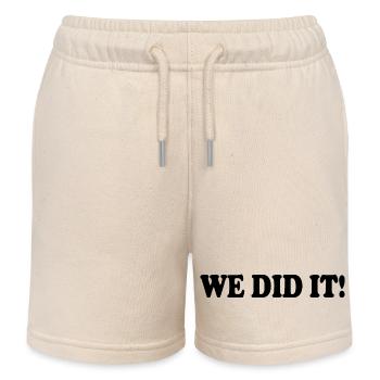 We did it - Short de jogging enfant bio Stanley/Stella - écru doux - Devant