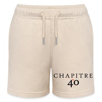 Anniversaire 40 ans chapitre 40 - Short de jogging enfant bio Stanley/Stella - écru doux - Devant