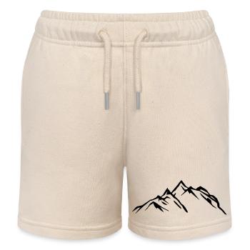 Mountains Mountains 2 - Kids Organic Sweat Shorts by Stanley/Stella - soft Ecru - Front