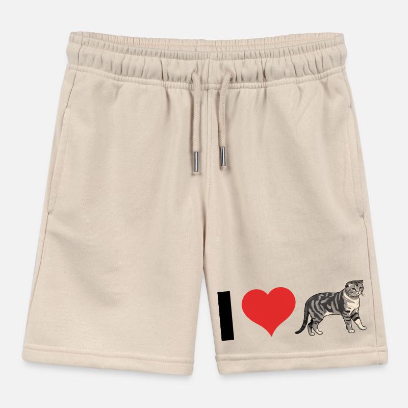 J’aime Scottish Fold - Chat mignon Sticker Short de jogging enfant bio Stanley/Stella