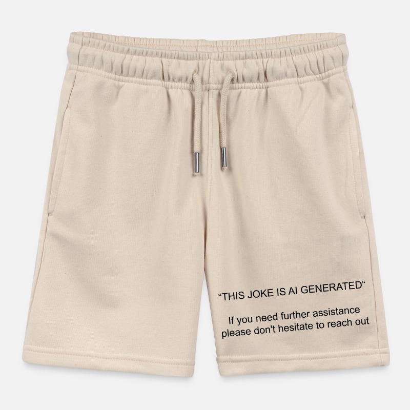 This joke is ai generated Kids Organic Sweat Shorts by Stanley/Stella