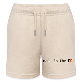 DDR Lustiger Spruch Made in the DDR - Kinder Organic Joggingshorts Mini Bolter von Stanley/Stella - Natur - Vorne
