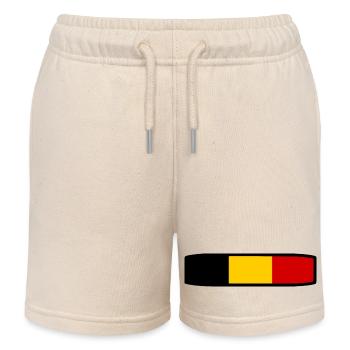 Drapeau belge - Short de jogging enfant bio Stanley/Stella - écru doux - Devant