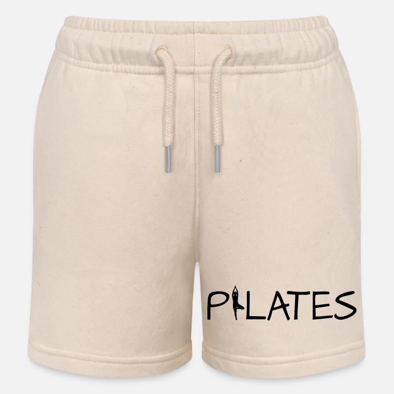 Pilates - Short de jogging enfant bio Stanley/Stella - écru doux