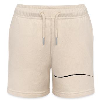 Strich Kunst Pinselstrich Unterstrich Riss Linie - Kinder Organic Joggingshorts Mini Bolter von Stanley/Stella - Natur - Vorne