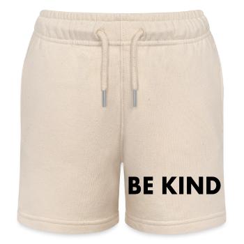 Be kind - Kids Organic Sweat Shorts by Stanley/Stella - soft Ecru - Front
