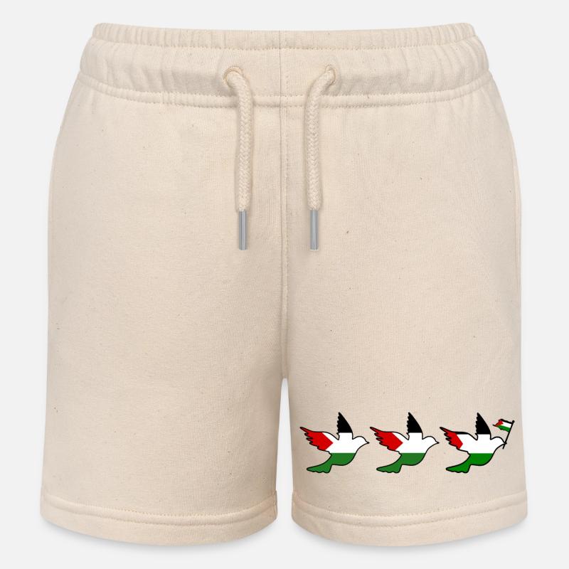 Free palestine - Short de jogging enfant bio Stanley/Stella - écru doux