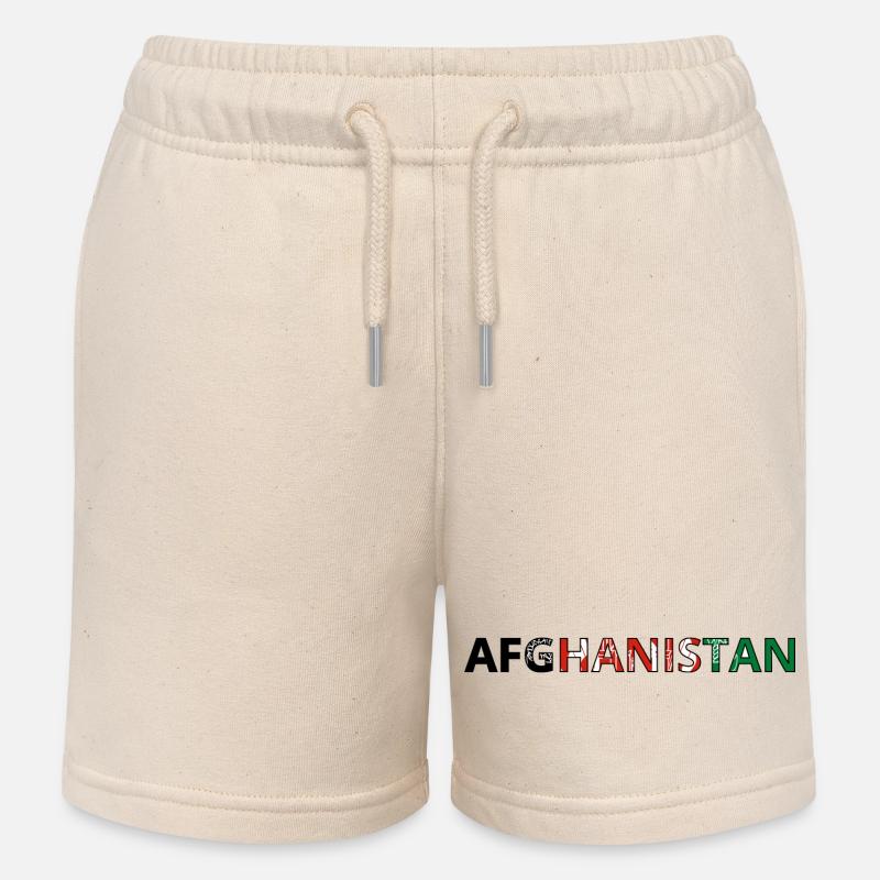Drapeau Afghanistan - Short de jogging enfant bio Stanley/Stella - écru doux