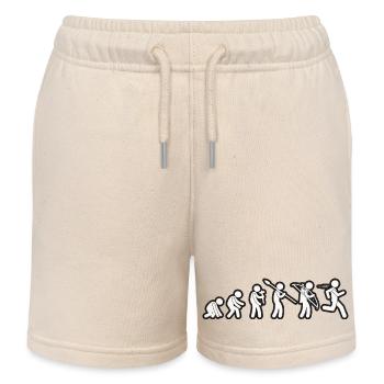 Evolution Run White Grunge - Kids Organic Sweat Shorts by Stanley/Stella - soft Ecru - Front