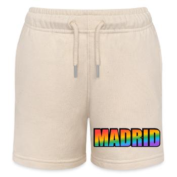 Schwuler Madrid-Regenbogen - Kinder Organic Joggingshorts Mini Bolter von Stanley/Stella - Natur - Vorne