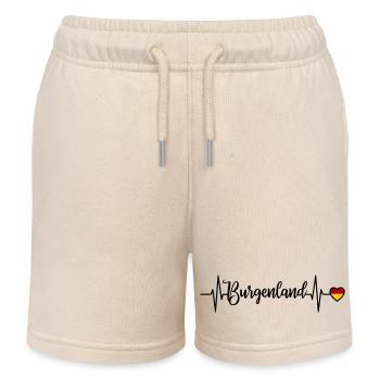 Burgenland Pulse Heart Line - Short de jogging enfant bio Stanley/Stella - écru doux - Devant
