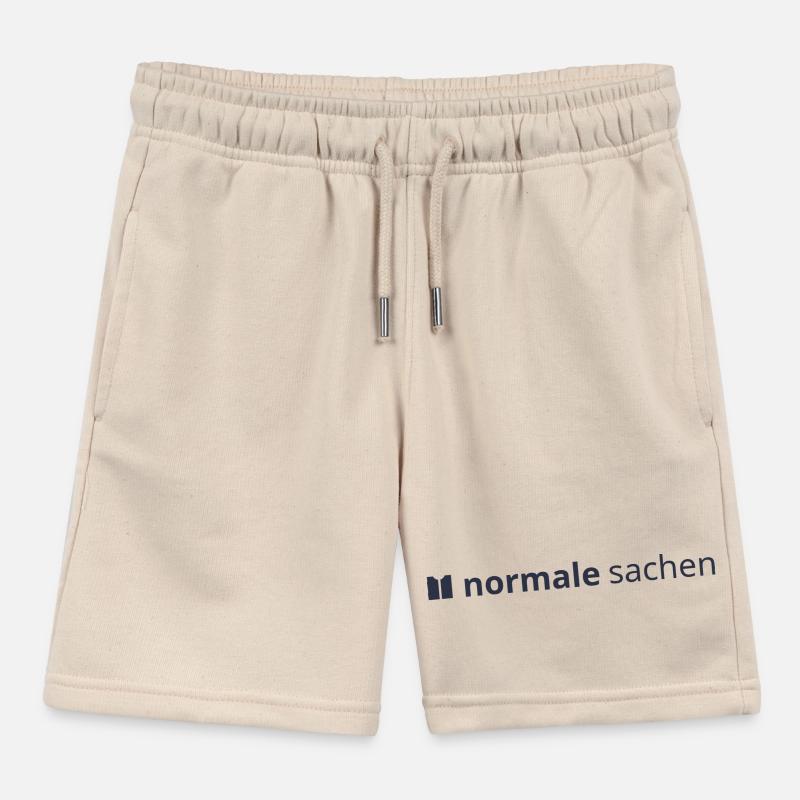 Normal Stuff Logo Blue Kids Organic Sweat Shorts by Stanley/Stella