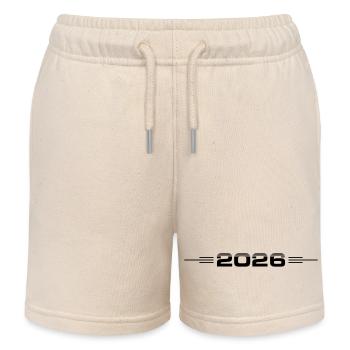 2026 year - Kids Organic Sweat Shorts by Stanley/Stella - soft Ecru - Front