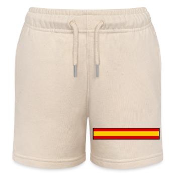 Spanien Flagge - Kinder Organic Joggingshorts Mini Bolter von Stanley/Stella - Natur - Vorne