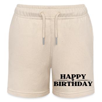 Happy Birthday - Kinder Organic Joggingshorts Mini Bolter von Stanley/Stella - Natur - Vorne
