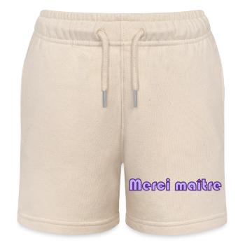 GELIEBTE. MEISTER. VIELEN DANK. DANKE, HERRIN. MEISTER - Kinder Organic Joggingshorts Mini Bolter von Stanley/Stella - Natur - Vorne