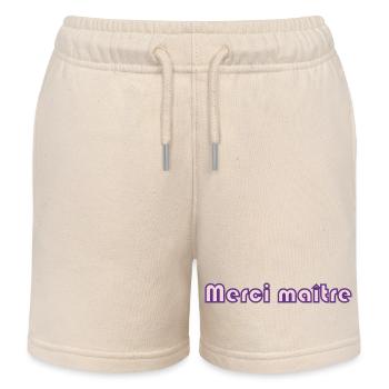 GELIEBTE. MEISTER. VIELEN DANK. DANKE, HERRIN. MEISTER - Kinder Organic Joggingshorts Mini Bolter von Stanley/Stella - Natur - Vorne
