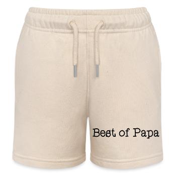 VATERTAG. FROHER VATERTAG. PAPA. ALLES GUTE ZUM GEBURTSTAG. - Kinder Organic Joggingshorts Mini Bolter von Stanley/Stella - Natur - Vorne