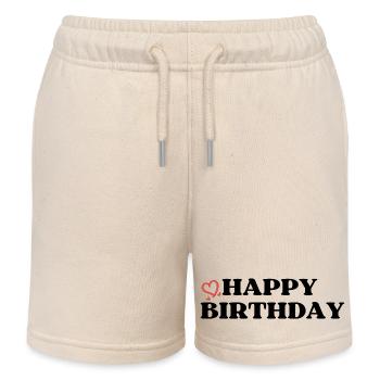 Joyeux anniversaire Salutation d’anniversaire Cadeau d’anniversaire - Short de jogging enfant bio Stanley/Stella - écru doux - Devant