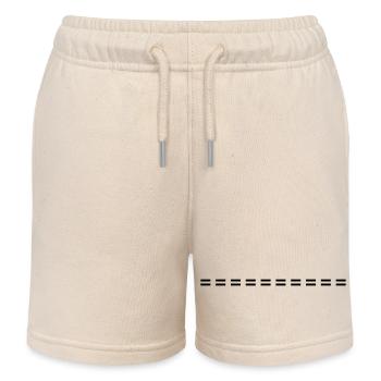 Trait de symbole en pointillés - Short de jogging enfant bio Stanley/Stella - écru doux - Devant
