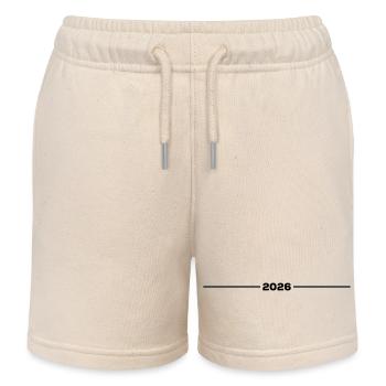 2026 - Jahr - Linie - Jahreswechsel - Kinder Organic Joggingshorts Mini Bolter von Stanley/Stella - Natur - Vorne