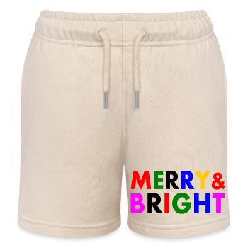 Merry and bright - Kids Organic Sweat Shorts by Stanley/Stella - soft Ecru - Front