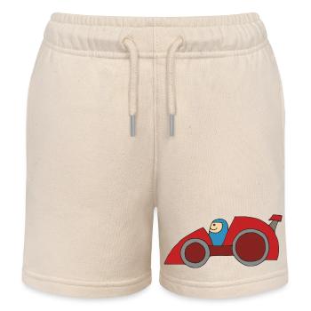 Voiture de course - Short de jogging enfant bio Stanley/Stella - écru doux - Devant