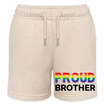 Fier frère - Short de jogging enfant bio Stanley/Stella - écru doux - Devant