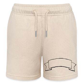 Decorative Banner, Text Frame Title/Heading - Kids Organic Sweat Shorts by Stanley/Stella - soft Ecru - Front