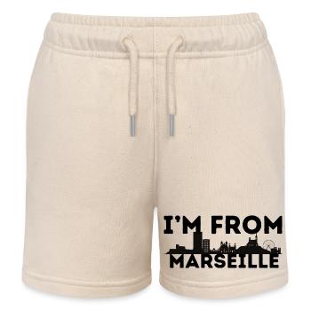 I'm from Marseille - Kids Organic Sweat Shorts by Stanley/Stella - soft Ecru - Front