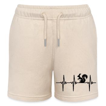 Herzschlag für lustige Eichhörnchen - Kinder Organic Joggingshorts Mini Bolter von Stanley/Stella - Natur - Vorne