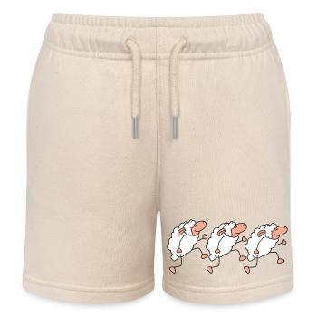 Drei Schafe Gehen Glücklich Stolz 3 Freunde Team - Kinder Organic Joggingshorts Mini Bolter von Stanley/Stella - Natur - Vorne