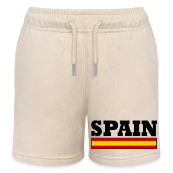Spain flag - Kids Organic Sweat Shorts by Stanley/Stella - soft Ecru - Front