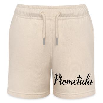 Prometida Fiancée Engagement Wedding Bride To Be - Kids Organic Sweat Shorts by Stanley/Stella - soft Ecru - Front