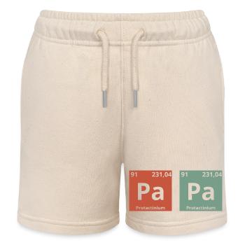 Papa tableau périodique - Short de jogging enfant bio Stanley/Stella - écru doux - Devant