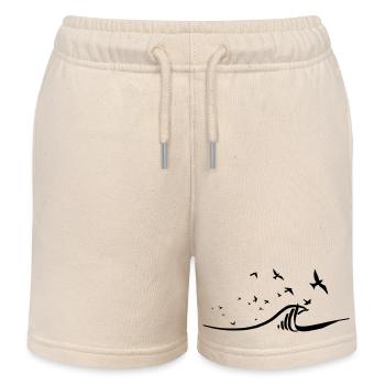 Flug von Möwen über den Wellen - Kinder Organic Joggingshorts Mini Bolter von Stanley/Stella - Natur - Vorne