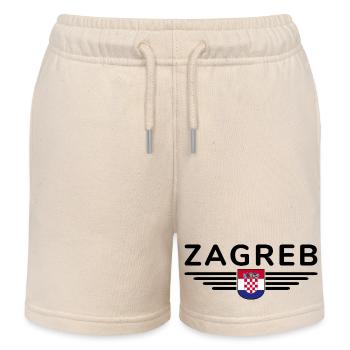 T-shirt de fan de Zagreb pour les amoureux de la Croatie - Short de jogging enfant bio Stanley/Stella - écru doux - Devant